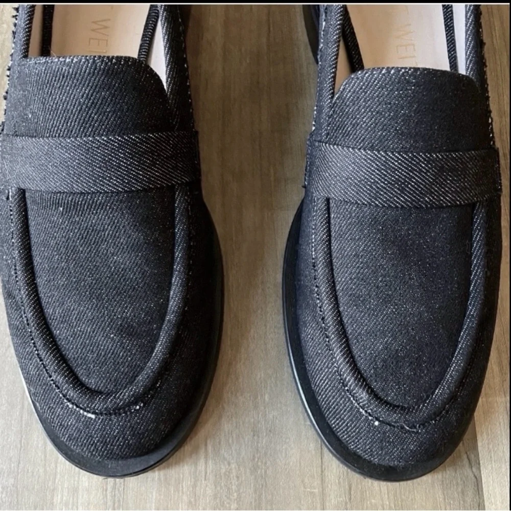 Stuart Weitzman denim loafers